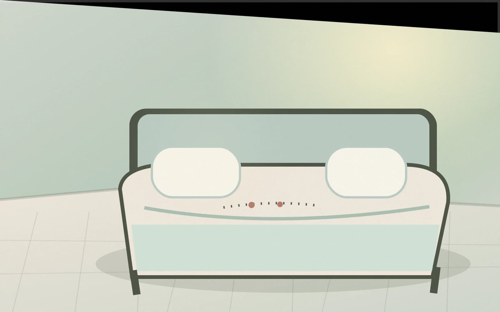 Washable bedding and mattress protector checked in a bedroom