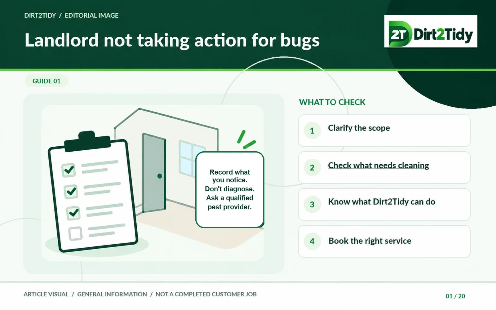 editorial illustration: start with the right scope for tenant pest-control responsibility | dirt2tidy