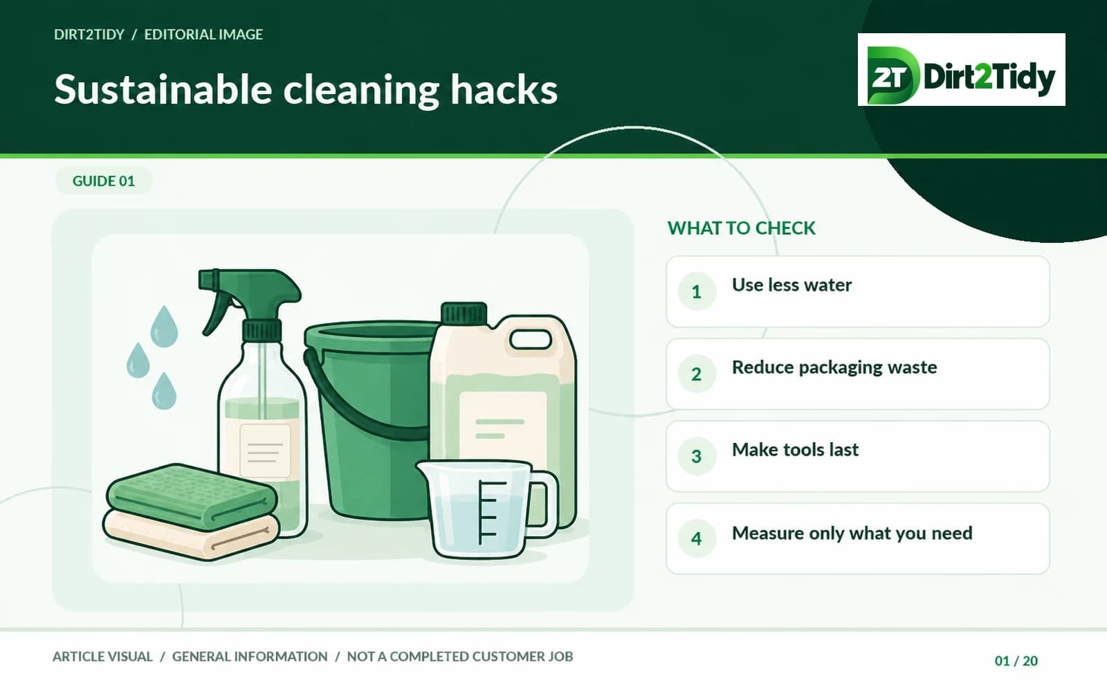 infographic: use less water for sustainable cleaning tips for busy households