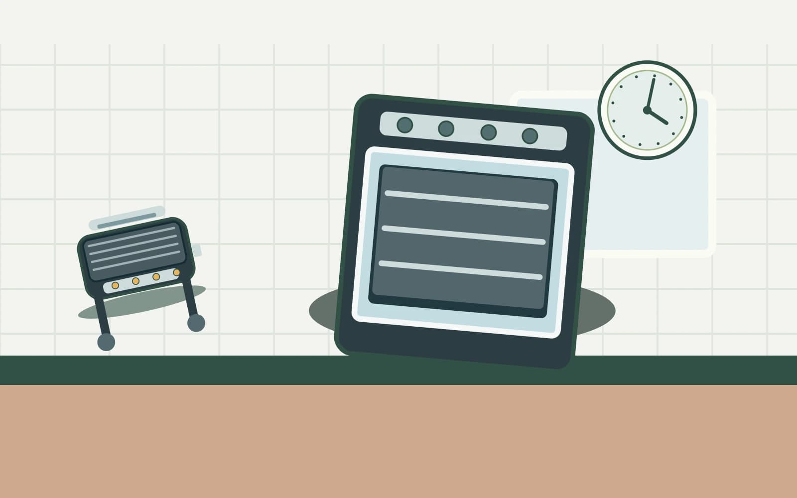 Editorial illustration for BBQ and Oven Cleaning Before a Holiday Gathering: Inspect each appliance before cleaning.