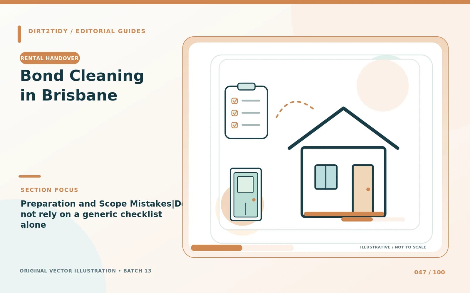 Illustration of do not rely on a generic checklist alone for Bond Cleaning in Brisbane | Preparation and Scope Mistakes