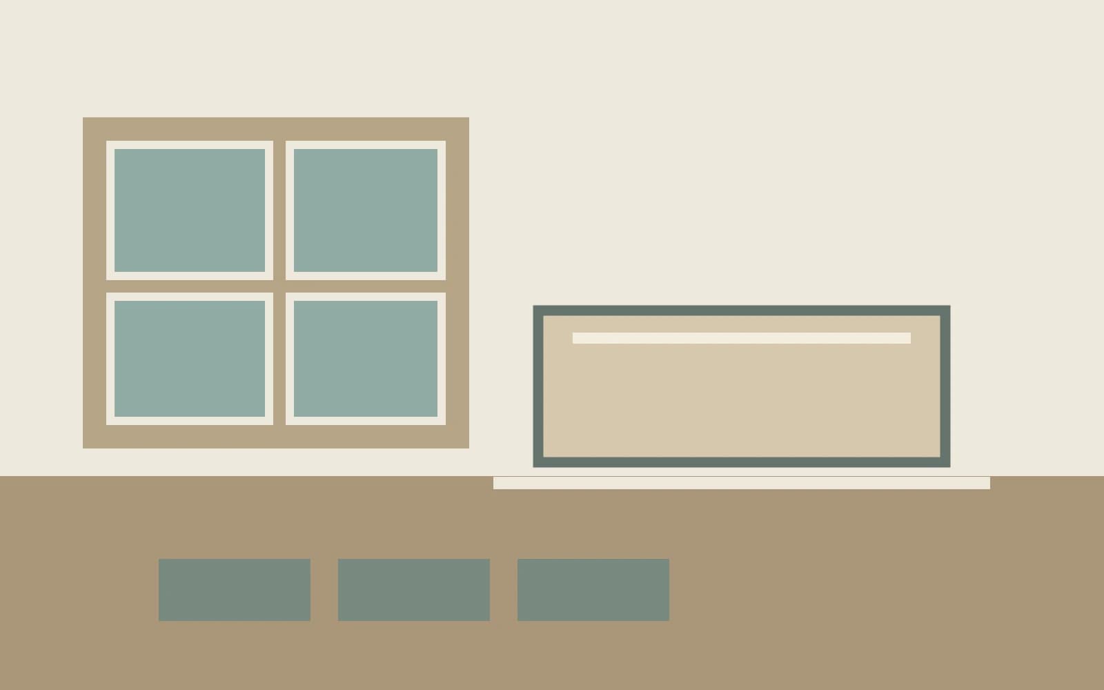Kitchen layout and cabinet, counter and floor samples arranged for household planning