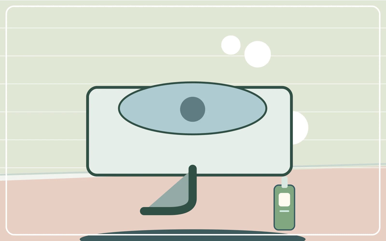 A plumber examines a drain while cleaning supplies remain set aside
