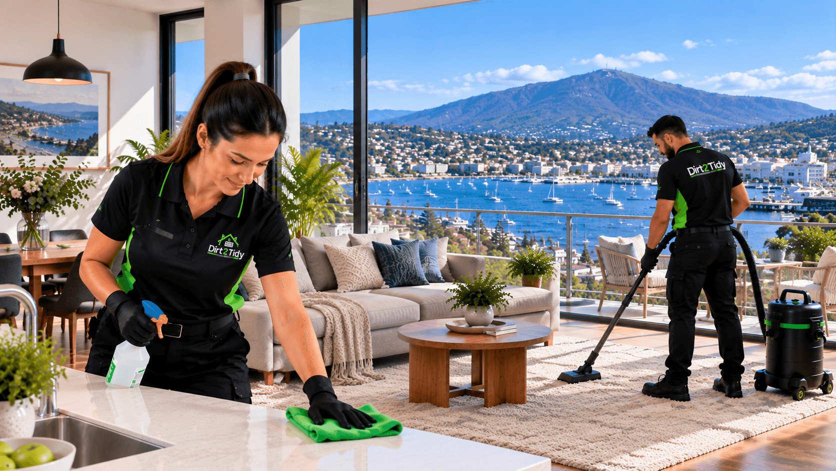 Dirt2Tidy cleaning services available across Hobart