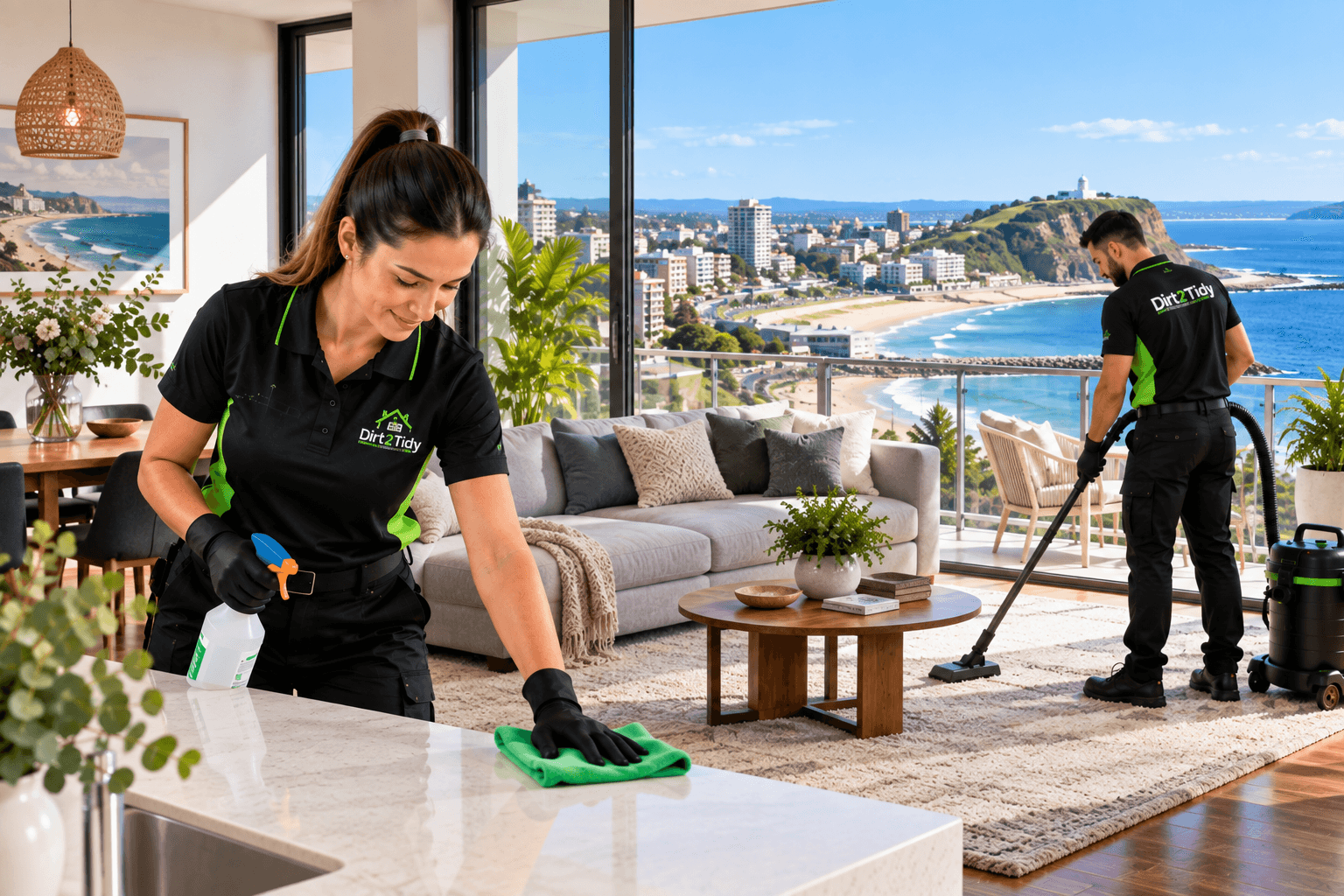 Dirt2Tidy cleaning services available across Newcastle