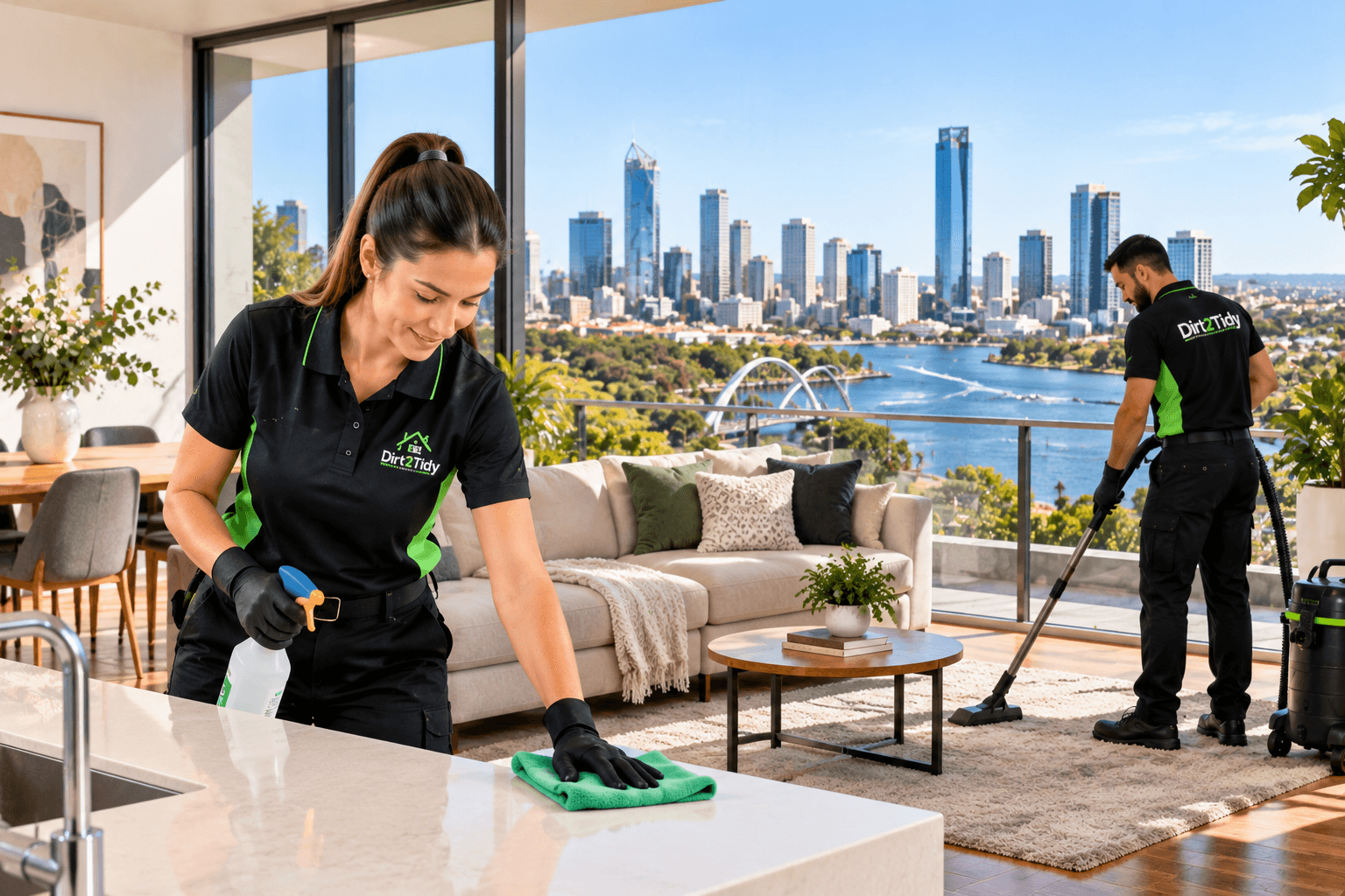 Dirt2Tidy cleaning services available across Perth