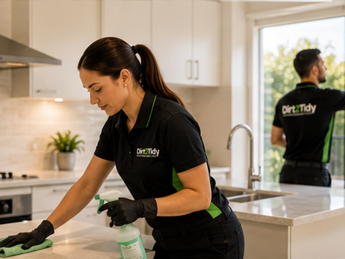 Bond clean checklist being completed in an Australian rental property