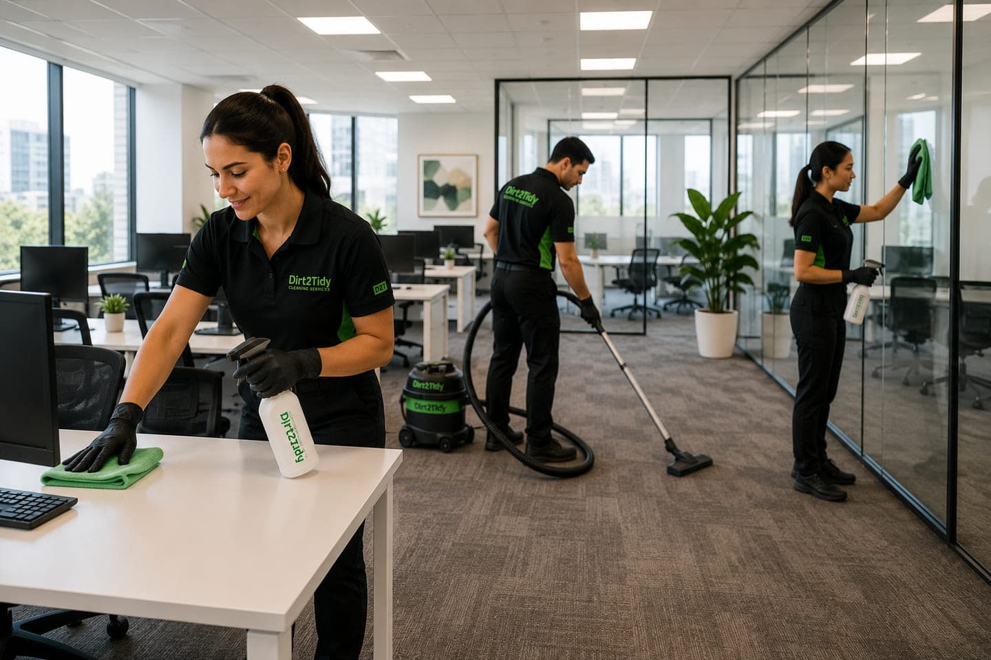 Office cleaning of a modern Australian workplace