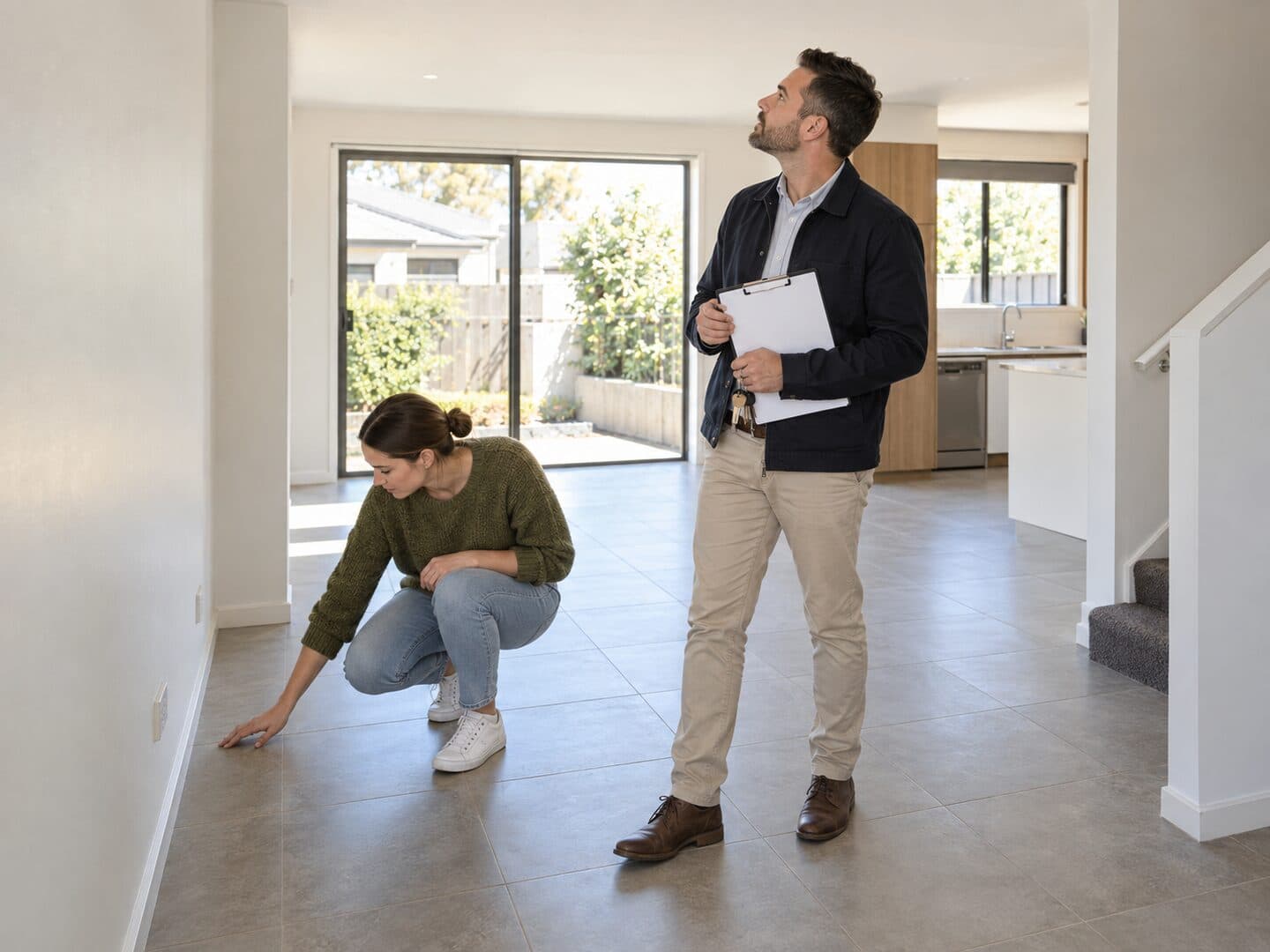End of lease cleaning in progress in an Australian rental property