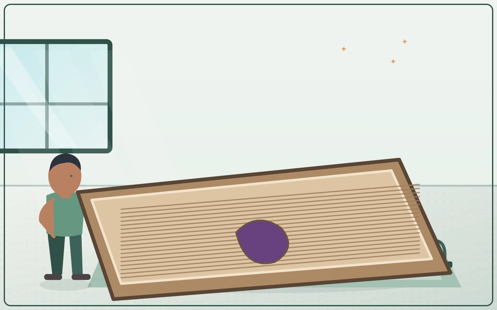Grape-juice spot on a deep-pile rug beside an absorbent cloth