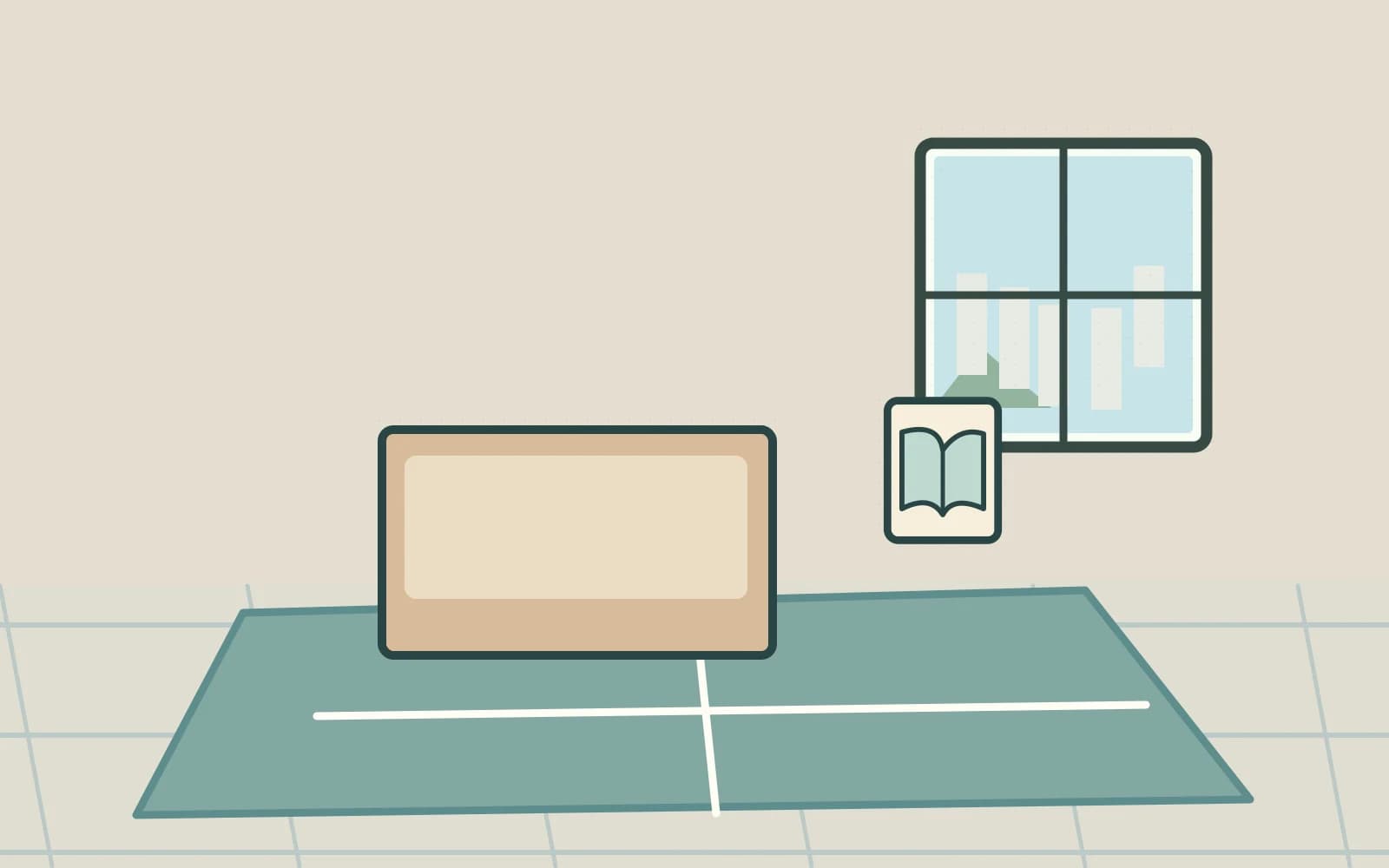 Vinyl sports flooring with visible joints and product compatibility guidance