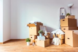 cardboard boxes and cleaning things for moving into a new home 1573953252