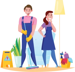  professional cleaners working together to provide end-of-lease cleaning services.