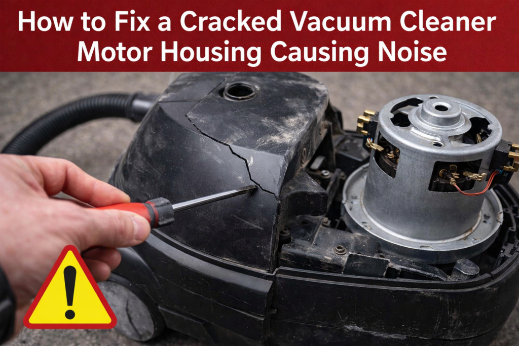 Why does my Bissell vacuum make a loud noise? 1 How to Fix a Cracked Vacuum Cleaner Motor Housing Causing Noise