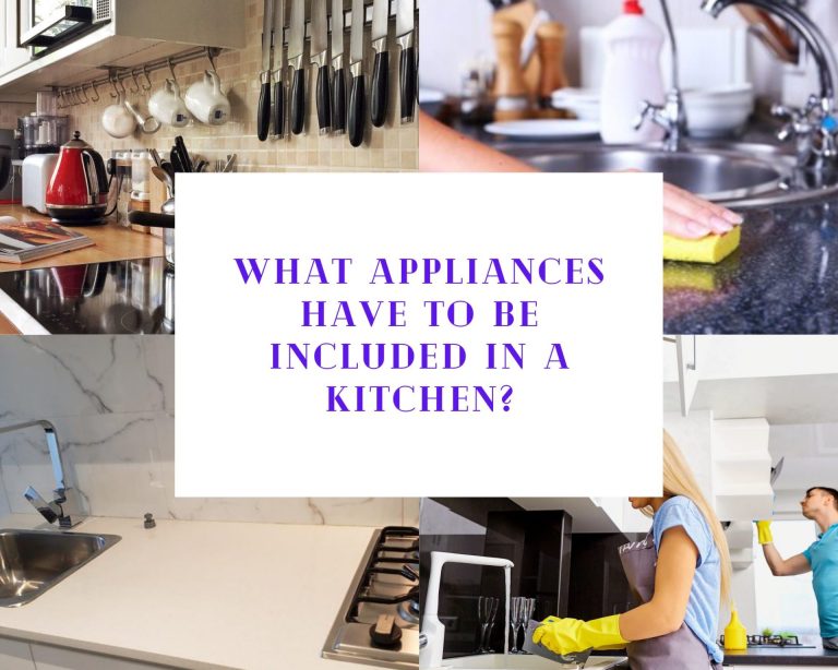 What appliances have to be included in a kitchen?