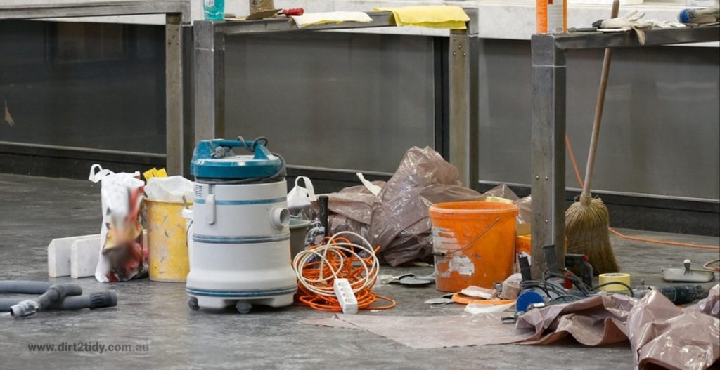 builders cleaning