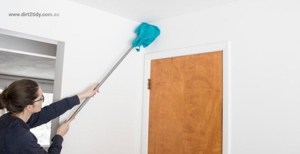 clean dust from painted walls