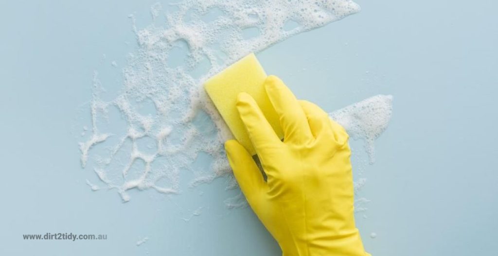 clean dust from painted walls