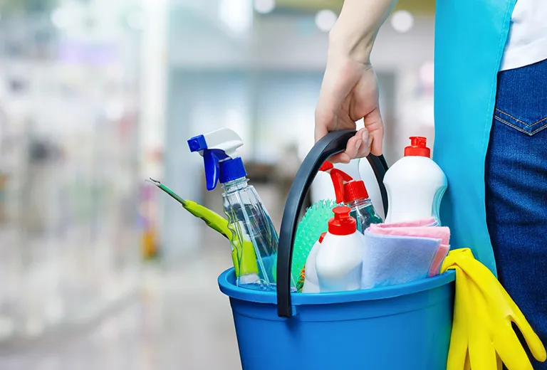 How Much does End of Lease Cleaning Cost in 2025? 1 Cleaning supplies ready for end of lease cleaning service