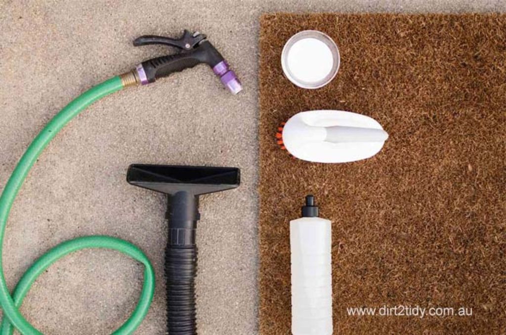 What is the best way to clean doormats? 2 doormats