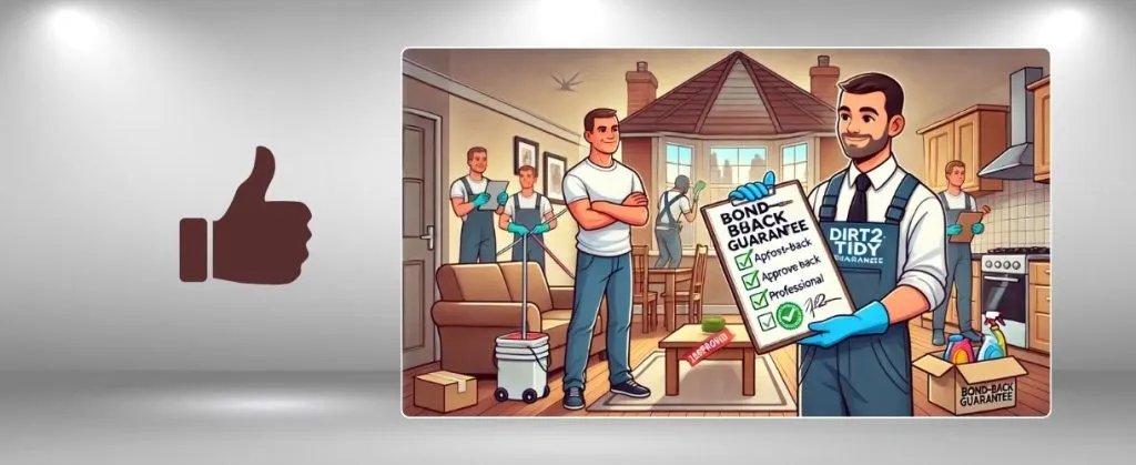 Professional cleaners offering bond-back guarantee for end-of-lease cleaning.