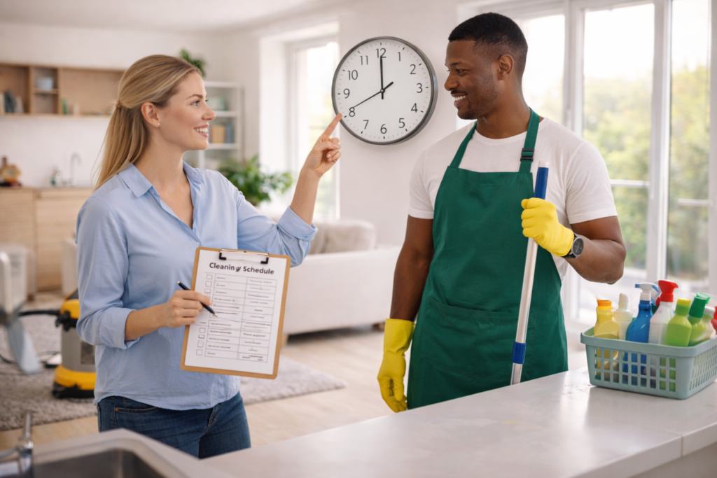 communicate with your end of lease cleaner