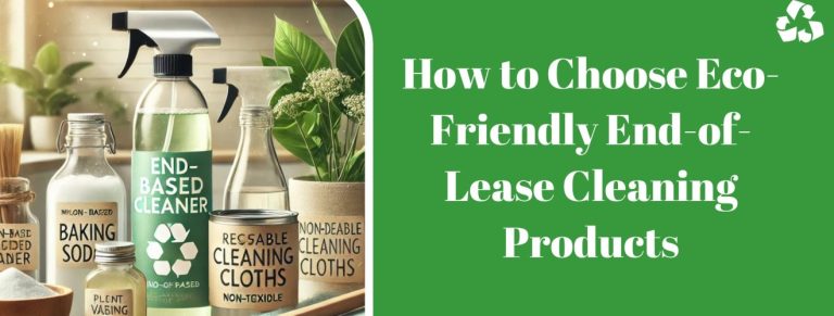 Eco-friendly cleaning products displayed with a recycling symbol.