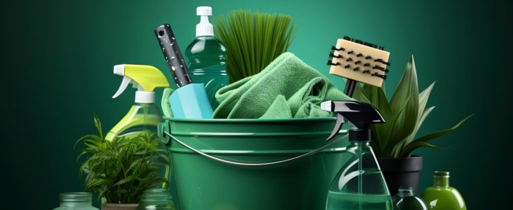 green themed eco friendly cleaning products