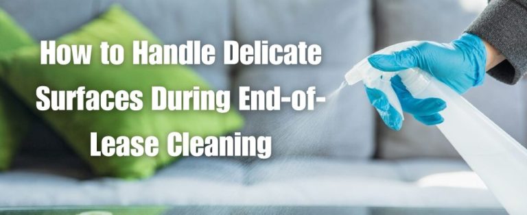 A hand wearing gloves gently spraying a soft surface like a couch, showing proper care for delicate items.