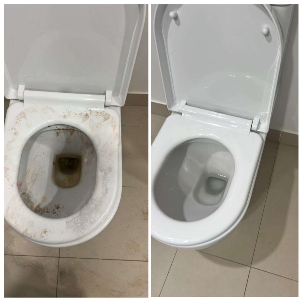 End of lease toilet clean