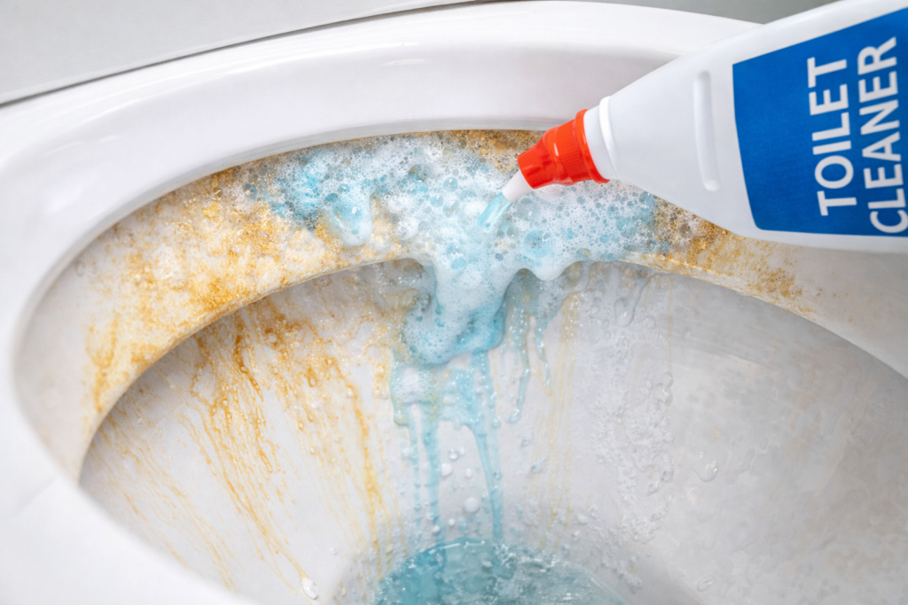 What acid is used in Toilet Cleaning? 1 toilet cleaning