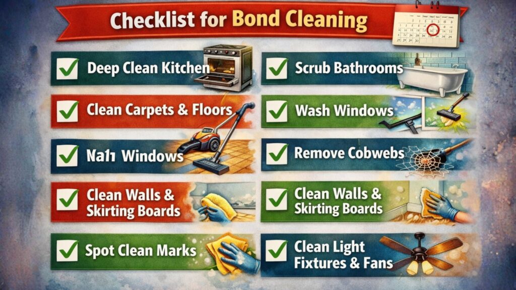 Checklist for Bond Cleaning in Newcastle