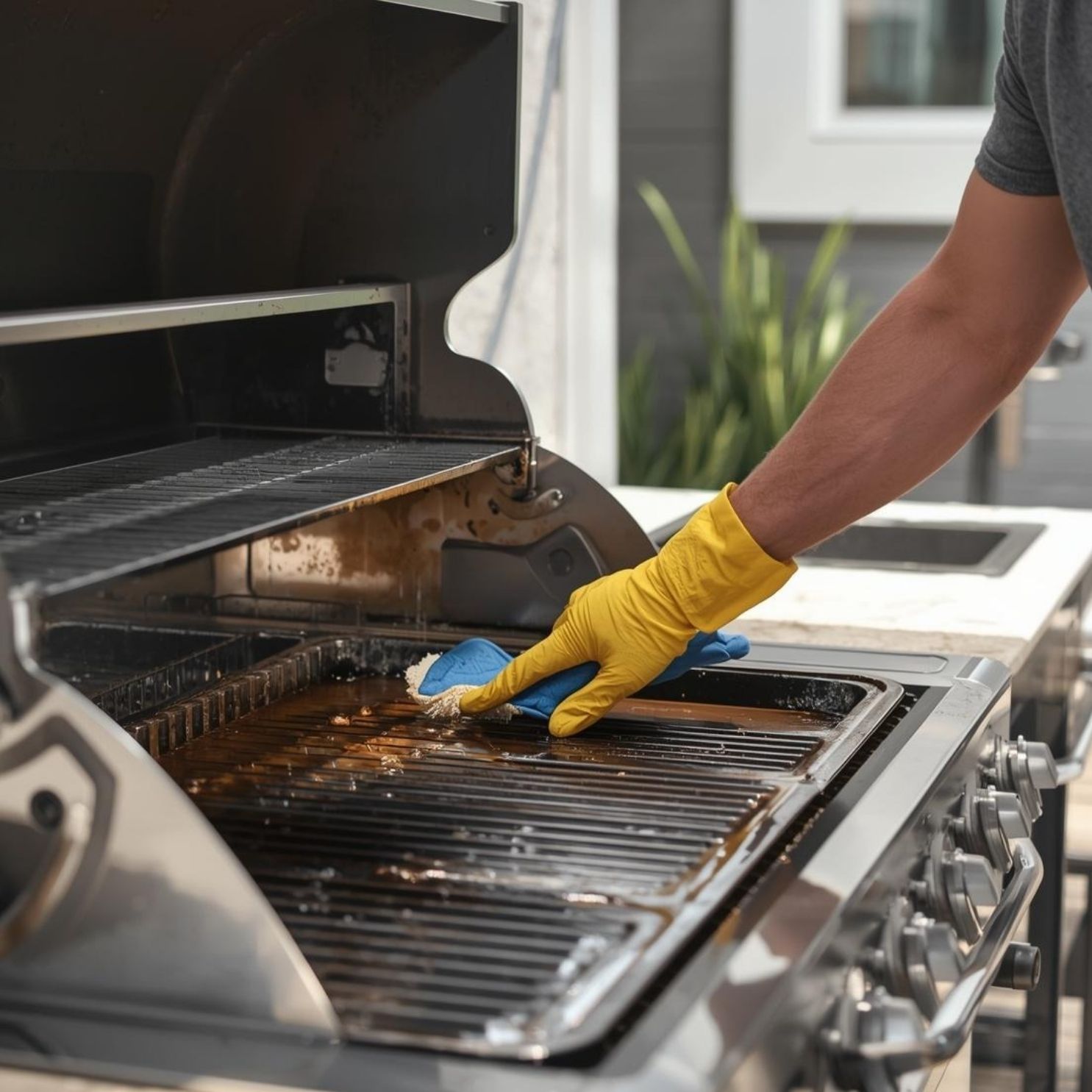 grease tray & drip pan